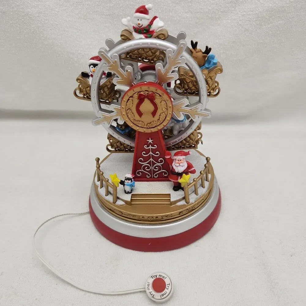 House Ferris Wheel Musical Animated Lights 7” Christmas Pan Asian Carnival
